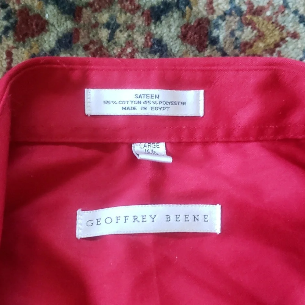 Red Long Sleeve Button Down - Picture 2 of 3